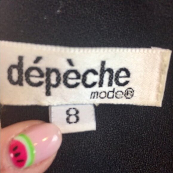 Vintage 90’s Depeche Mode Leopard Black Dress - Picture 10 of 12